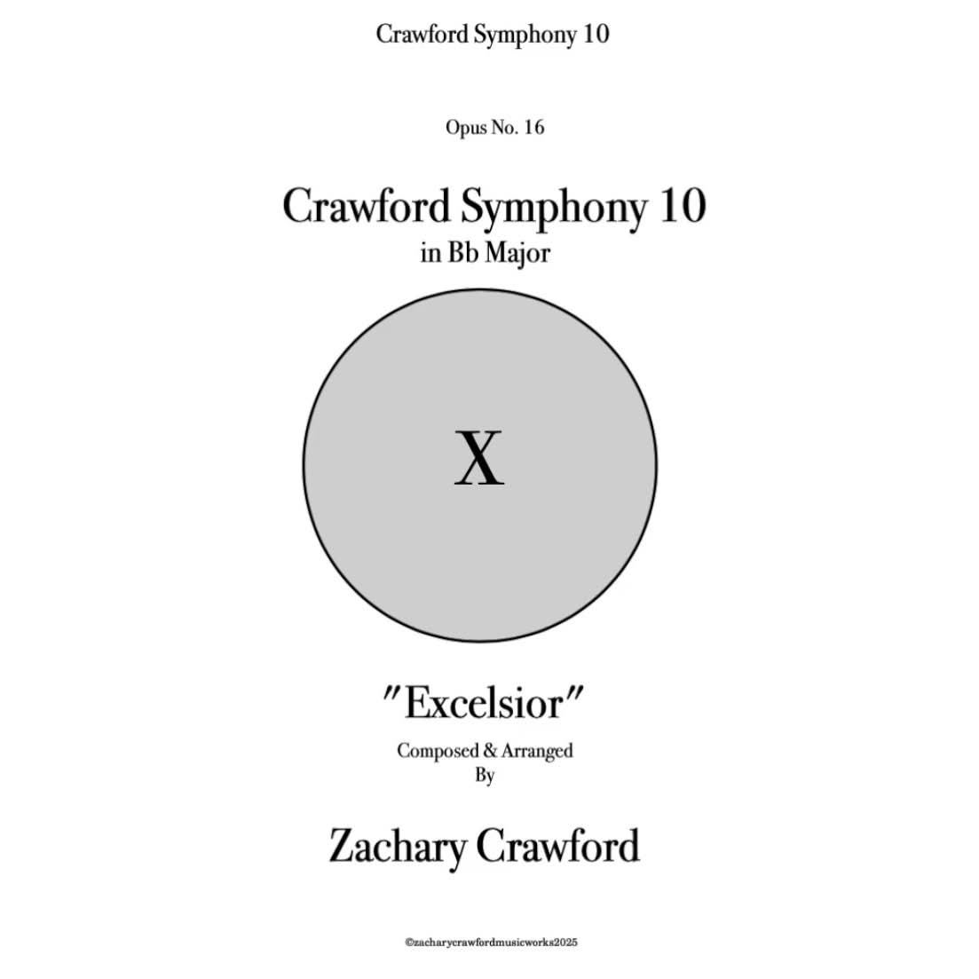 Crawford Symphony X in Bb Major "Excelsior" cover art