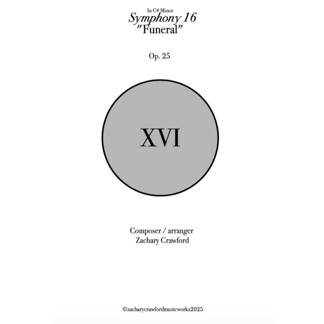 Crawford Symphony XVI in C# Minor "Funeral" cover art