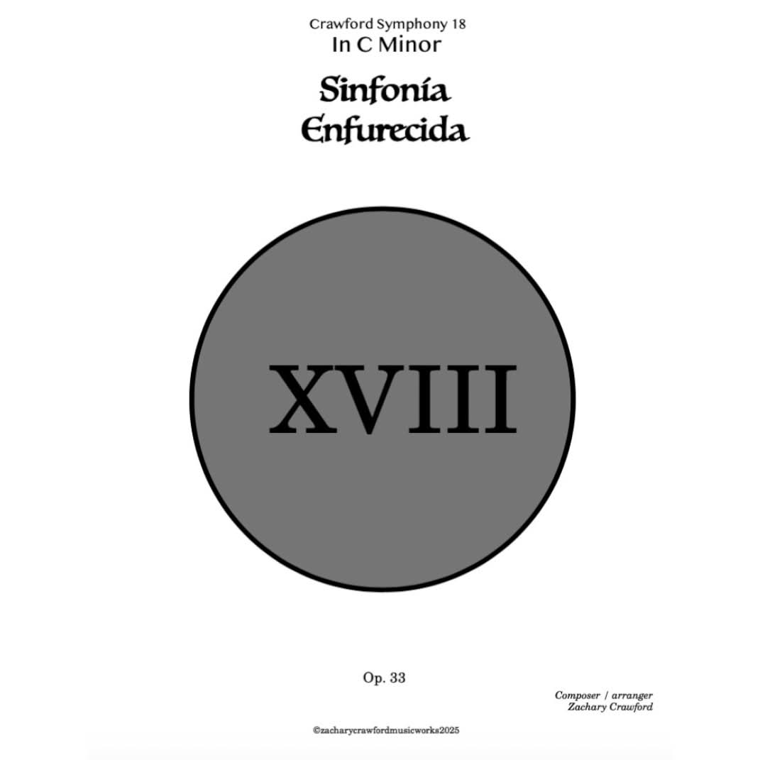Crawford Symphony XVIII in C Minor "Sinfonia Enfurecida" cover art