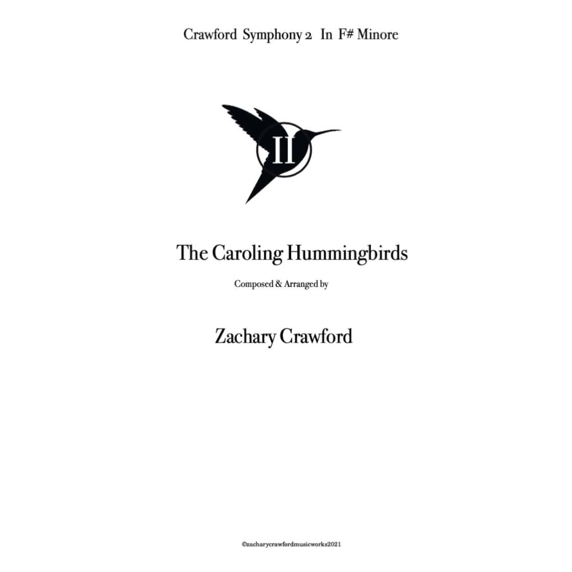 Crawford Symphony II in F# Minor "The Caroling Hummingbirds" cover art