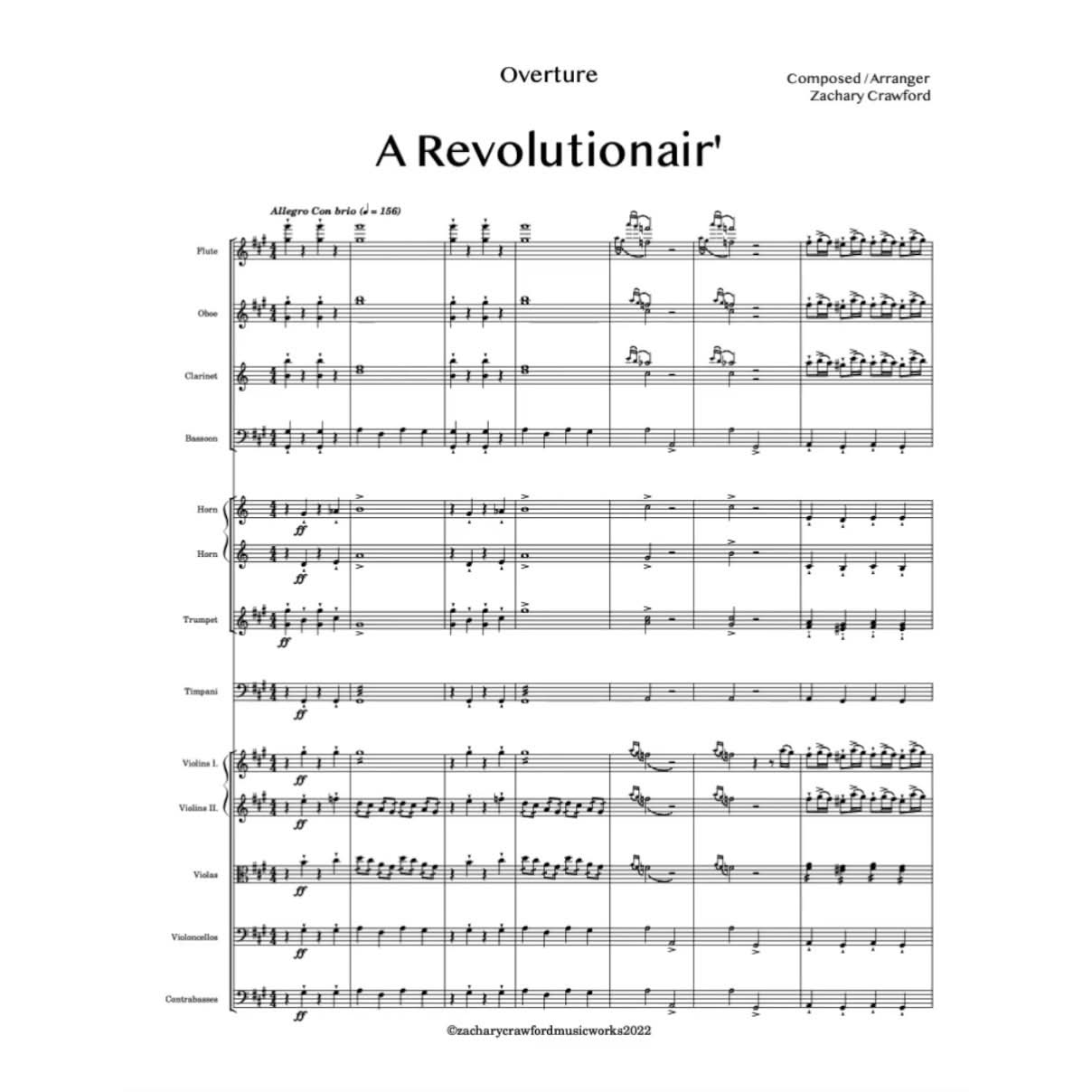 Crawford Overture "A Revolutionair" cover art